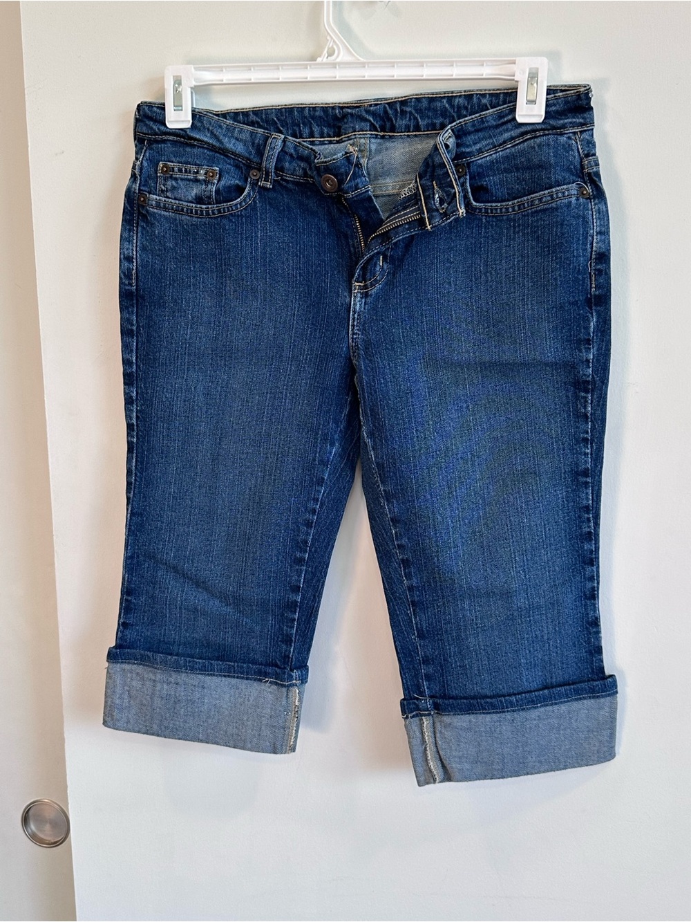 Bluenotes Dark Blue Cropped Cuffed Jeans